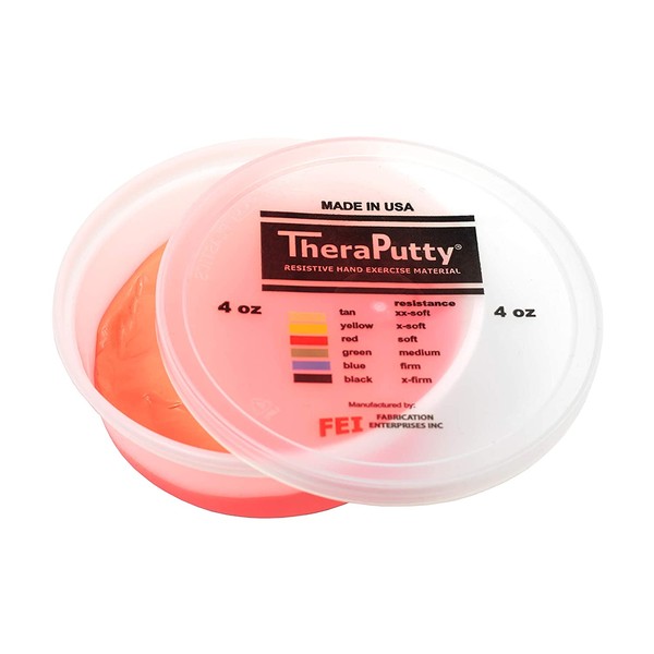 Cando - 10-0906 CanDo TheraPutty Standard Exercise Putty, Red: Soft, 4 oz