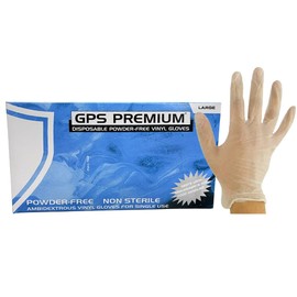 Red Steer Glove GPS Premium Disposable Powder-Free Vinyl Gloves, 4 Mil, Sizes S-XL, 100 Gloves Per Box (10, XL)