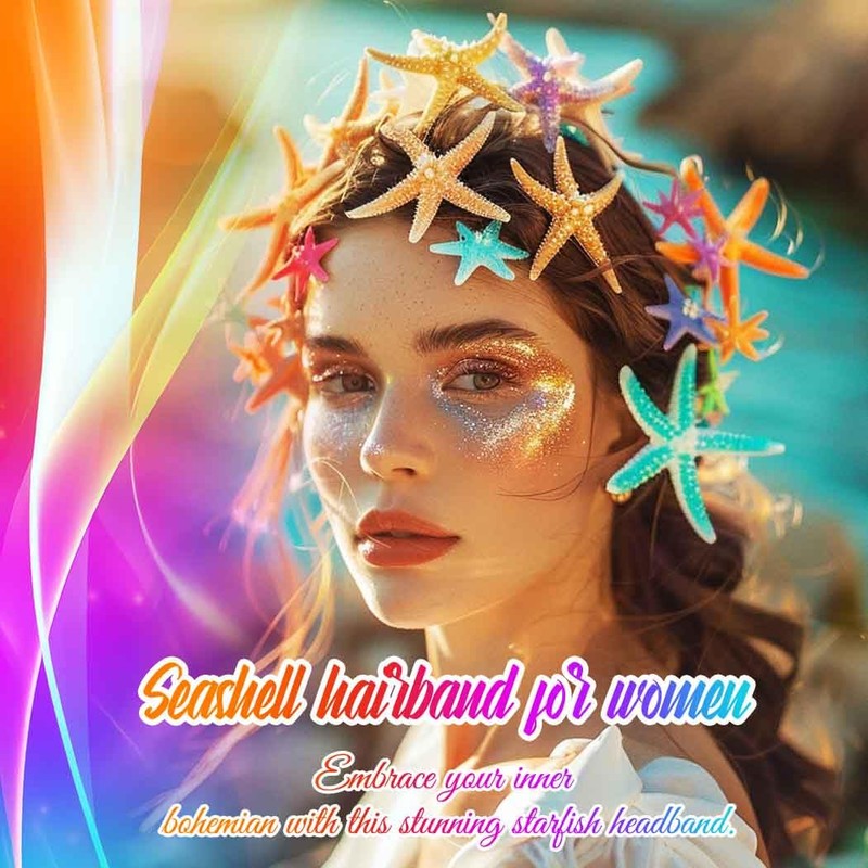 Yean Starfish Headband Sea Shell Wedding Hair Vine Pearl Beach