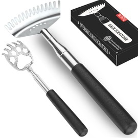 Svjetiq Oversized Back Scratcher with 30" Handle, 2 Pack Different Extendable Back Scratcher, Bear Claws & Oversized 15-Teeth Claw Telescopic Back Scratcher for Men & Women