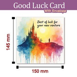Papa Prints Good Luck in Your New Job Card (145 x 150 mm) Sorry Your Leaving Card for Him or Her Good Luck Cards for Students Colleague Leaving, New Adventure Card with Envelope