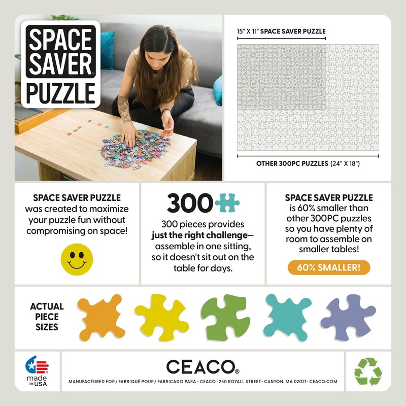 Ceaco – Bird Geometric - 300 Piece Jigsaw Space Saver