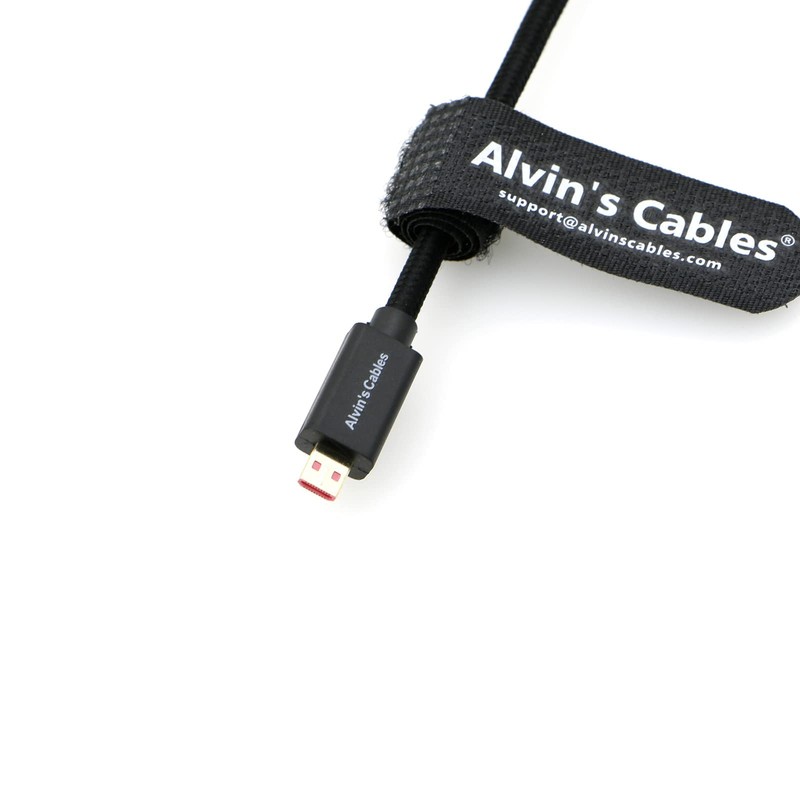 Alvin's Cables 8K 2.1 Micro HDMI to HDMI Braided Coiled