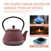 20.3oz Small Cast Iron Teapot, SECHUDO Cast Iron Tea Kettle