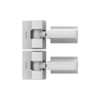 Barrette Outdoor Living Heavy-Duty Modern Wrap Hinge, White Stainless Steel