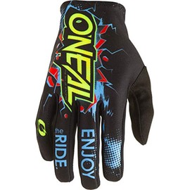 O'NEAL | Bicycle & Motocross Gloves | Kids | MX MTB DH FR Downhill Freeride | Durable, Flexible Materials, Ventilated Hand Top | Matrix Youth Glove Villain | Black | Size M