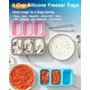 ZDPMK ZDPMK Silicone Freezer Trays With Lid, Leak Proof Stackable