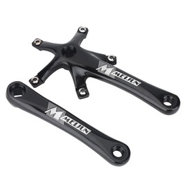 Keenso Bike Crank Arm 1 Pair 170mm Aluminum Alloy Crank Arm Mountain Bike BCD Sprocket 130mm (Black)