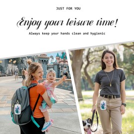 Mcapirivo Peacock Hand Sanitizer Spray Case, Cute Hand Sanitizer Holder Zippered Pouch, Fashion Accessory with Snap Hook for Glow Mist and Power Mist 1FL OZ