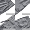 KEFITEVD 3/4 Length Mens Shorts Baggy Cargo Work Shorts Elastic