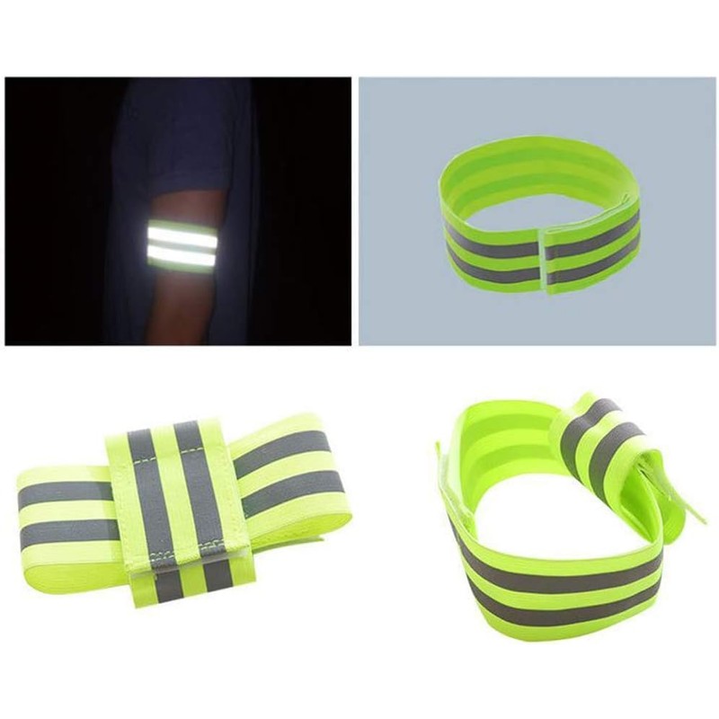 High Visibility Reflective Bands for Wrist Arm Ankle Leg Adjustable