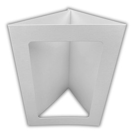 Stella Weds 10 Pack A6 White Rounded Oblong Aperture Card Blanks & Envelopes, Tri-Fold - 300gsm for DIY Greeting Cards, Invitations, Photo Display, and Craft Projects