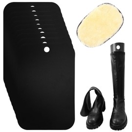 Rierousy Pack of 10 Plastic Boot Stretchers, High Boot Shaper Moulding Inserts, Boot Shape Inserts, Black, Holds the Boots Upright for Men and Women (32 cm), black