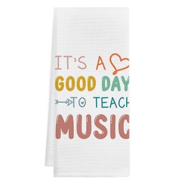 GICHUGI It's a Good Day to Teach Music Kitchen Towels Dishcloths,Music Teacher Appreciation Gifts Decorative Dish Towels Hand Towels Tea Towels,Thank You Gifts for Music Teacher