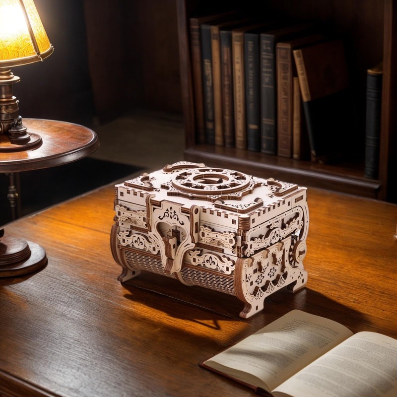 3D Wooden Puzzle for Adults Music Box – DIY Mechanical