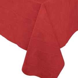 Caspari Moire Printed Paper Table Cover, 54 by 84-Inch, Red
