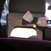 Rhinestones Car Tissue Holder Fashion Clip On Universal Backseat Tissue