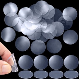 Isslly 30 PCS Glass Table Top Anti Slip Round Bumpers, Glass Table Top Bumpers, Glass Table Rubber Grippers for Table, Kitchen Cabinets, Laptop - 2mm Thickness