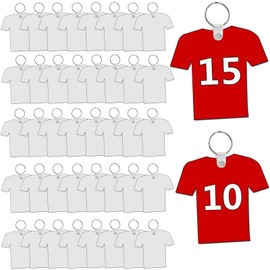 AiDiYGECO 120 pcs sublimation keychain blanks ornaments MDF Double Sided Heat Transfer Football sublimation keychains blanks bulk (jersey)