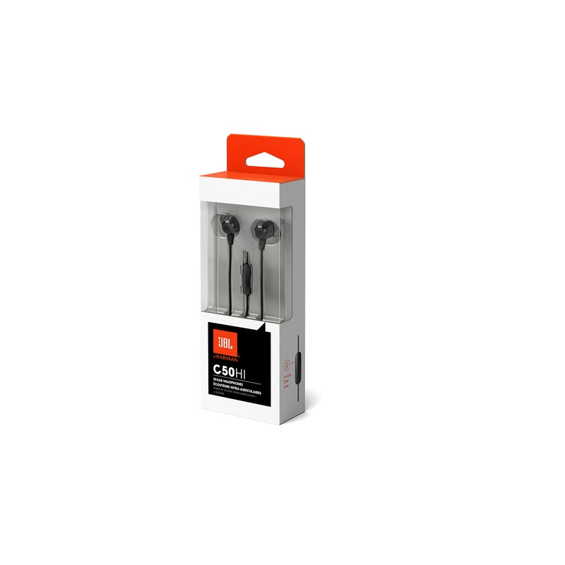JBL C50HI, Bass Sound, Lightweight and Comfortable, One-Button Universal Remote