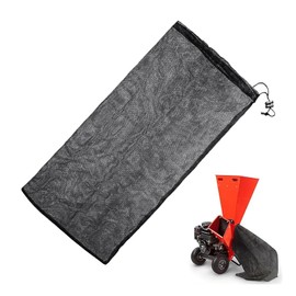 Universal Wood Chipper Shredder Collection Bag 24x48 Inches, Replacement Mesh Bag for DK2, Country Pro, Champion, CSVO70, Troy-Bilt Black Reusable Bag for Wood Chippers, Mulchers and Leaf Shredders
