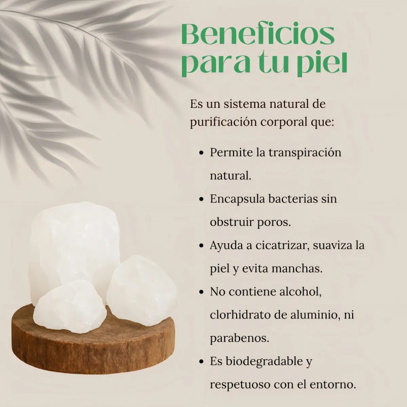 Desodorante Piedra de Alumbre Zahal Natural Stick 120 g Sin