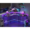 Casaottima L Shaped Gaming Desk, Corner Desk Gaming Table for