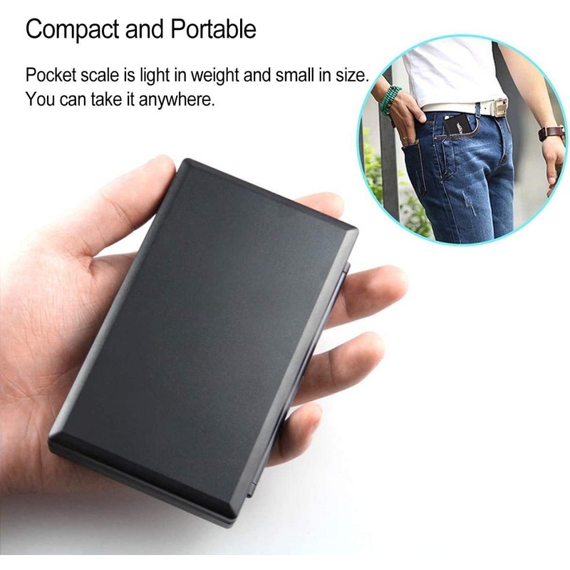 Precision Digital Scale, Portable Pocket Scale, Backlit LCD Display, Precision