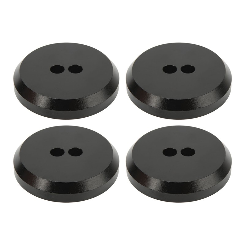 4PCS Aluminium Jack Pad Adapter Black Strong Strength Anodized Surface