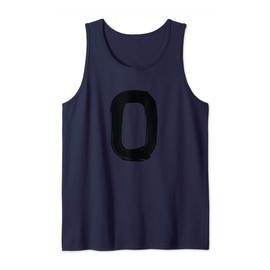 Creative Bold Black Letter O - Design - Alphabet - Marker Tank Top