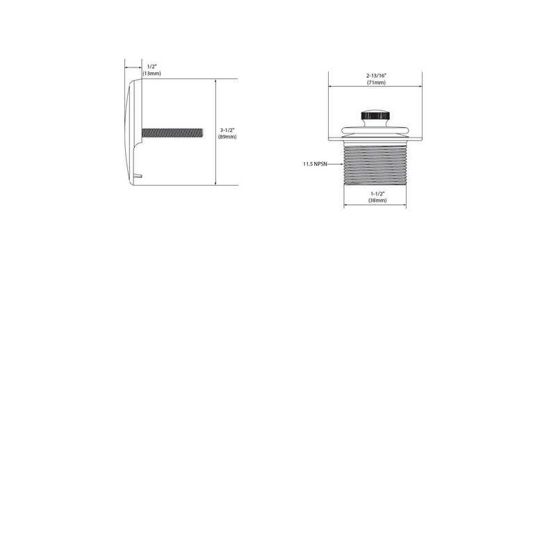 Moen Chrome Push-N-Lock Metal Tub and Shower Drain Kit and