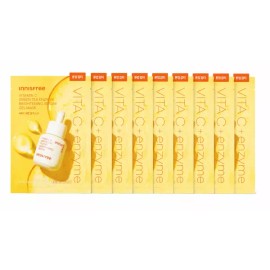 Innisfree 이니스프리 비타민C 그린티 엔자임 브라이트닝 세럼 겔 마스크 10매 Innisfree Vitamin C Green Tea Enzyme Brightening Serum Gel Mask 10 Sheets