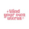 Mind Your Own Uterus Vinyl Sticker Auto Car Truck Wall