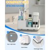 Homtalker Toothbrush Holders for Bathroom Counter - Detachable Bathroom Organizer