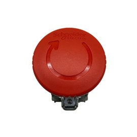 New OEM Emergency Switching Off Push Button, Red Mushroom 40mm, Installation Diameter 22.5mm, Trigger Latching Turn to Release (2NC XB4BS8444)