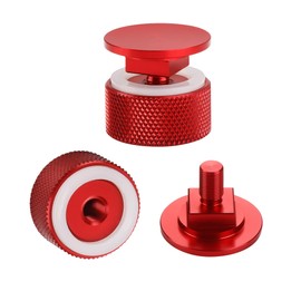 Welding Hood Fasteners, Aluminum Alloy Welding Hood Helmet Pipeliner Fasteners with Non-Slip Silicone Washer, Durable Welding Hood Accessories, Red