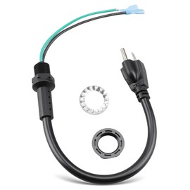 100641 Power Cord Assembly Fit for Pro Team Supercoach, CoachVac, MegaVac, Super QuarterVac HEPA, QuietPro BP, ProVac, Aviation Vac, Linevacer, Backpack Vacuums Pigtail 3 Wire with Strain Relief