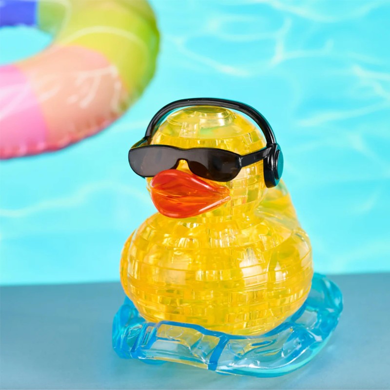 BePuzzled Yellow Rock'n Duck Standard Original 3D Crystal Puzzle, Perfect