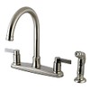 Kingston Brass FB7798NDLSP NuvoFusion 8" Centerset Kitchen Faucet, 10 x