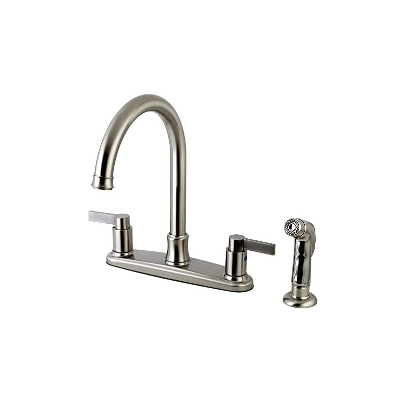 Kingston Brass FB7798NDLSP NuvoFusion 8" Centerset Kitchen Faucet, 10 x