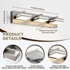 Joossnwell Brushed Nickel Vanity Lights for Bathroom Light Fixtures (3-Light,