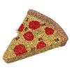Usuisy Novelty 3D Pizza Shape Women Crystal Clutch Evening Bag