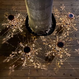 4 Pack Solar Outdoor Lanterns Hanging Dragonfly Solar Lights Outdoor Waterproof Garden Light, Metal Lantern Dragonfly Solar Table Light LED Lantern for Garden