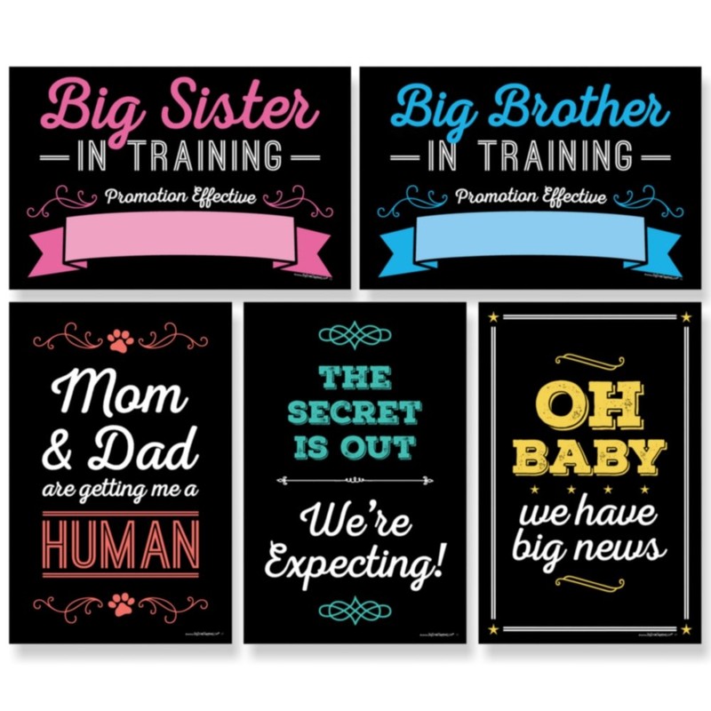 Pregnancy Announcement - Photo Prop Kit - 10 Count