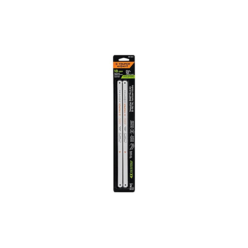 Truper Expert SBI-18/2, Seguetas bimetálicas para arco, 18 DPP, blíster