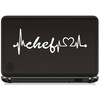 Chef Heartbeat Lifeline Decal Sticker for Car Window BG 122