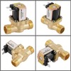 Akozon Solenoid Valve, 12V BSPP G1/2 Brass N/C Normally Closed