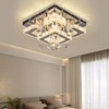 CXGLEAMING 11.8" Modern Crystal Chandelier LED Ceiling Light Fixture Suitable