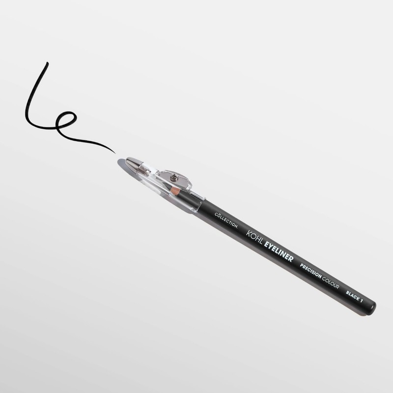Collection Cosmetics, Kohl Eyeliner Precision Colour, Smokey Eye Effect, Sharpener