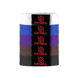 Sanabul BJJ Belt for Men & Women Brazilian Jiu Jitsu Belt with Ranking Stripes Sleeve Bar Kids Jiu Jitsu Gi Competition Approved - White, K2